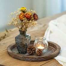 Load image into Gallery viewer, Rustic Wooden Tray Candle Holder